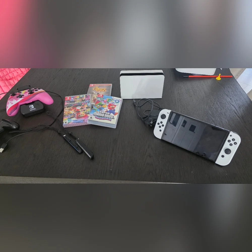 Nintendo Switch Console with Joy-Con Controllers - Black and White BUNDLE